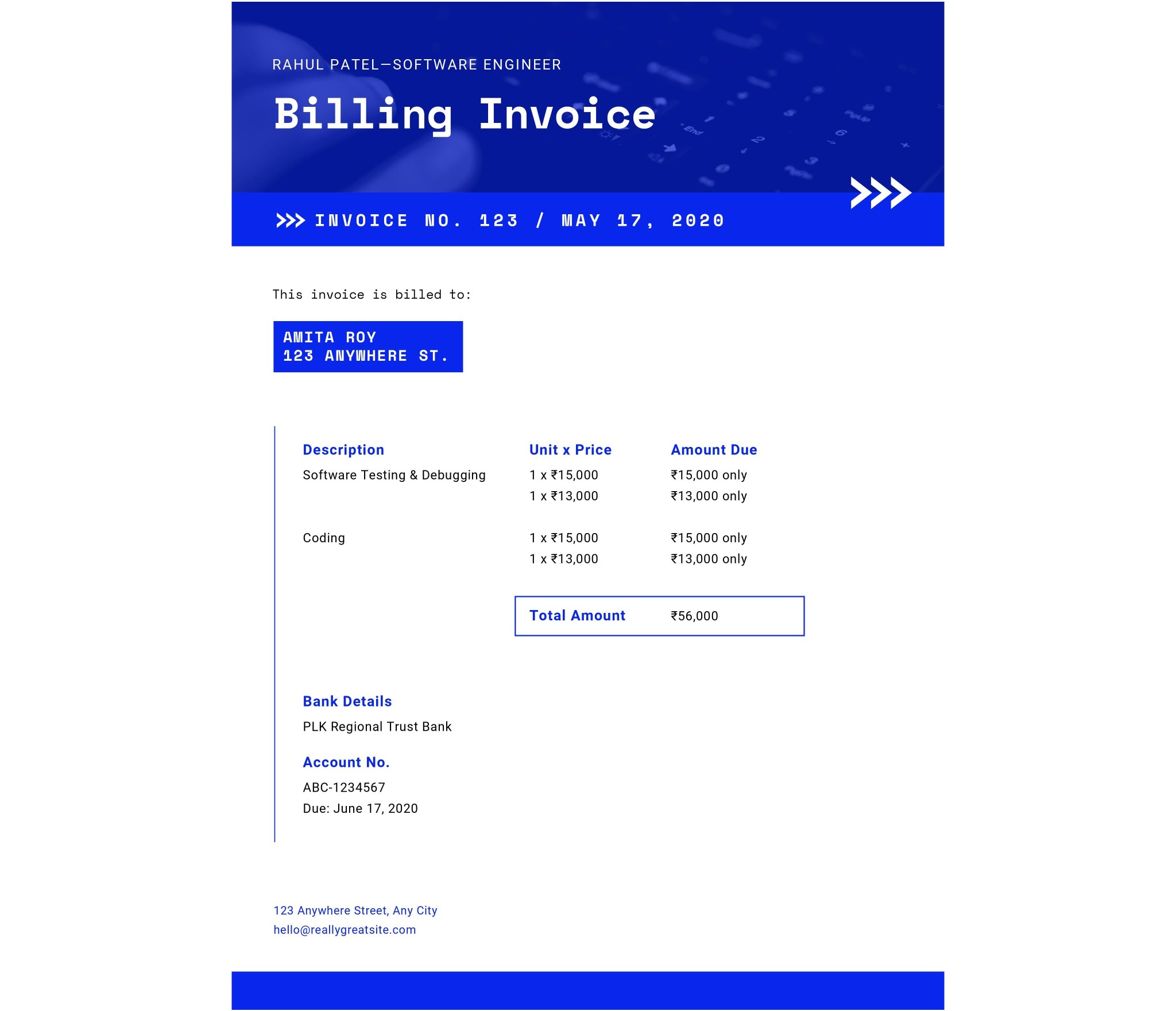 Detail Basic Invoice Template Word Nomer 36
