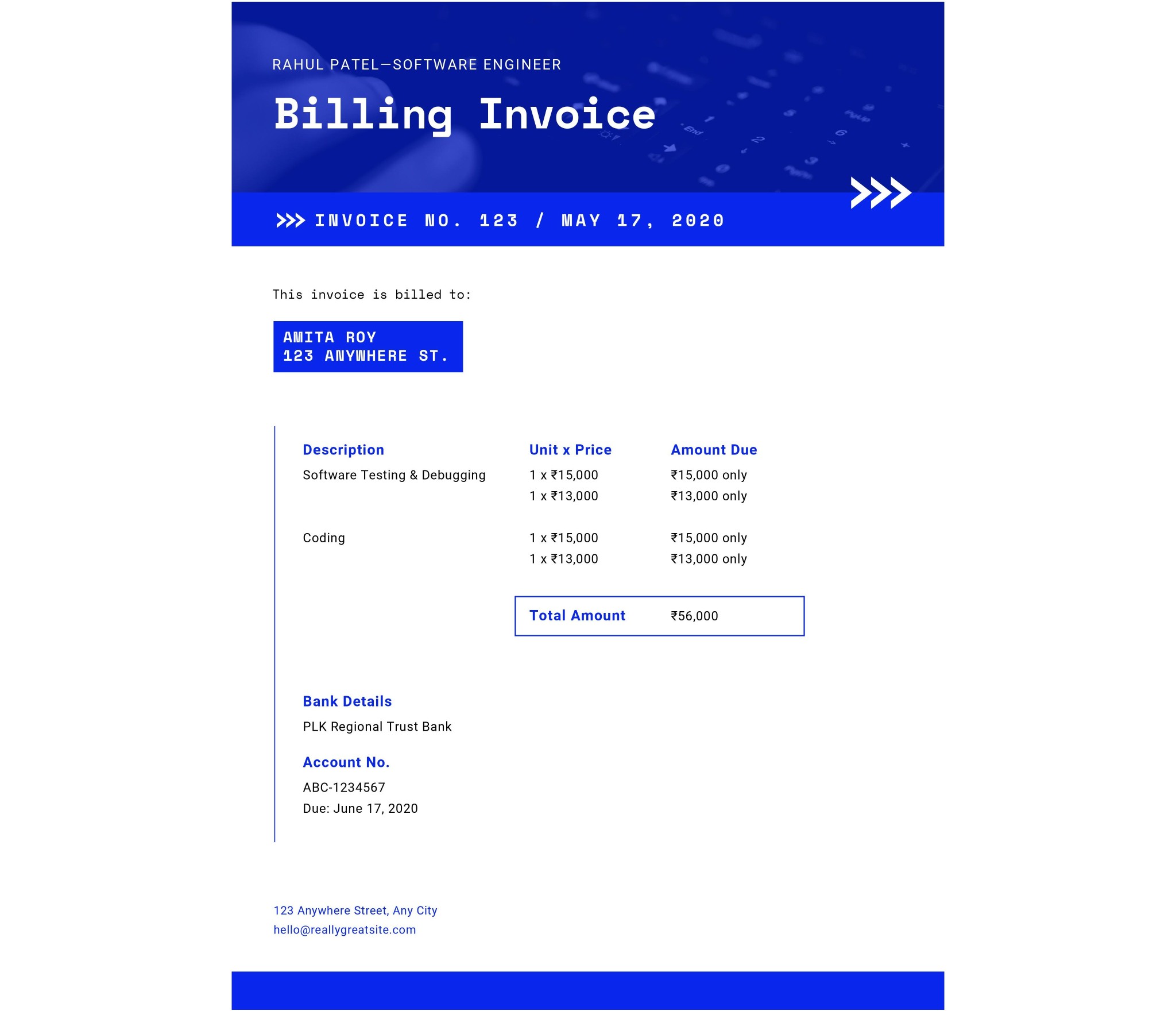 Detail Basic Invoice Template Word Nomer 36