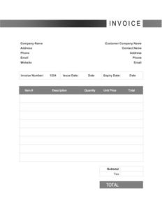 Detail Basic Invoice Template Word Nomer 38