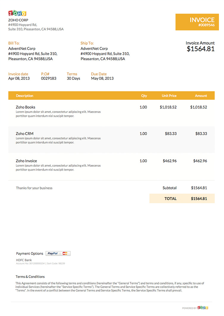 Detail Basic Invoice Template Word Nomer 39