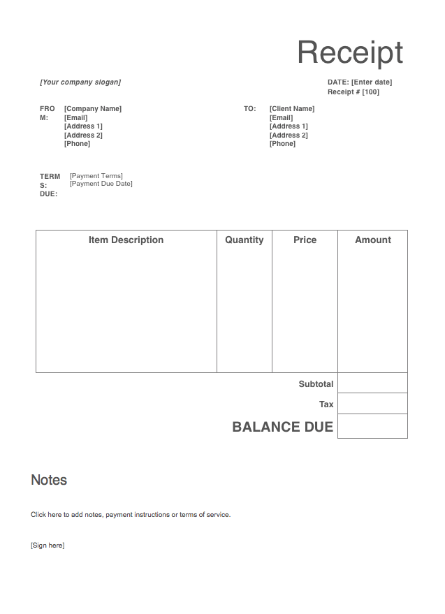 Detail Basic Invoice Template Word Nomer 41