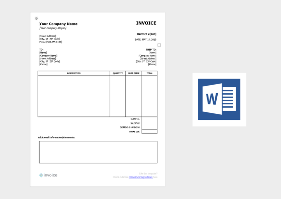 Detail Basic Invoice Template Word Nomer 6