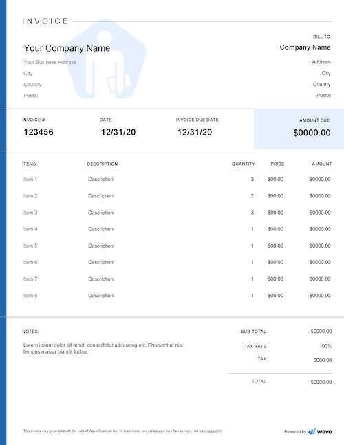 Detail Basic Invoice Template Word Nomer 53