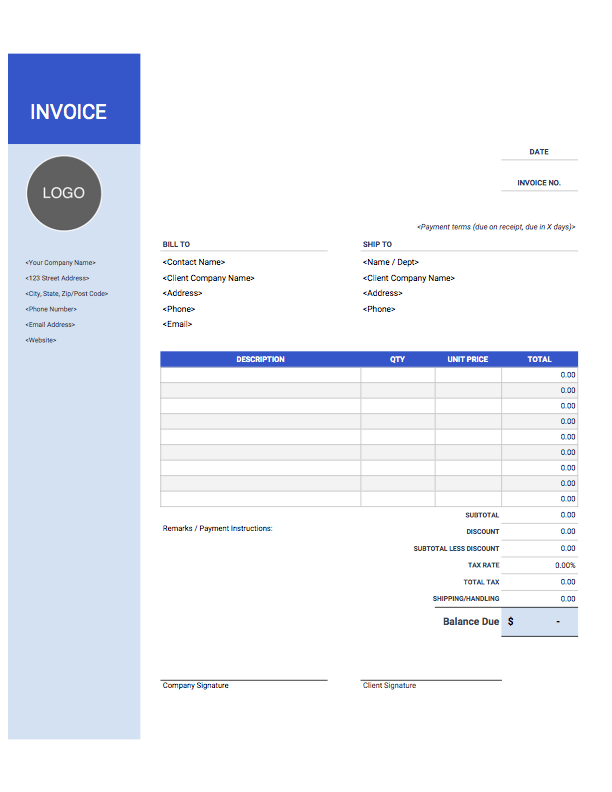 Detail Basic Invoice Template Word Nomer 8