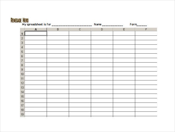 Detail Basic Spreadsheet Template Nomer 26