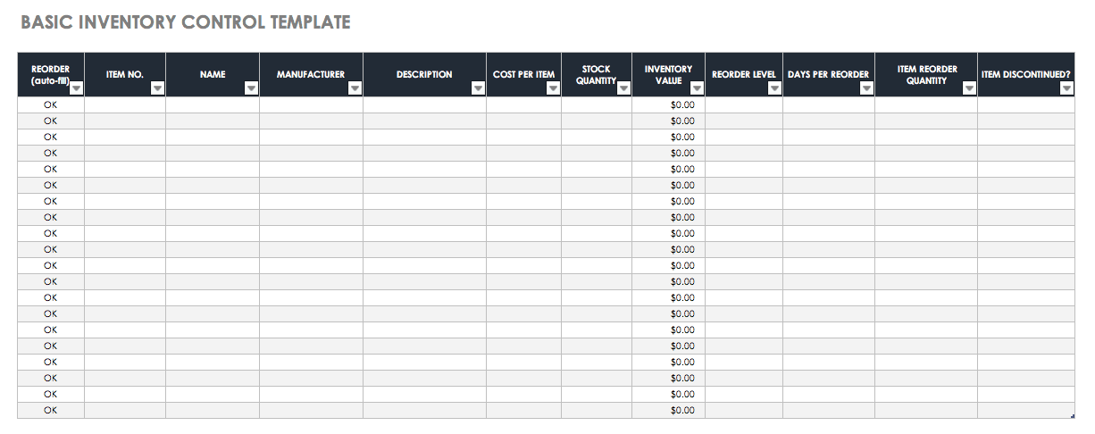 Detail Basic Spreadsheet Template Nomer 30