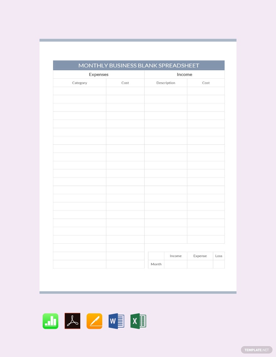 Detail Basic Spreadsheet Template Nomer 38