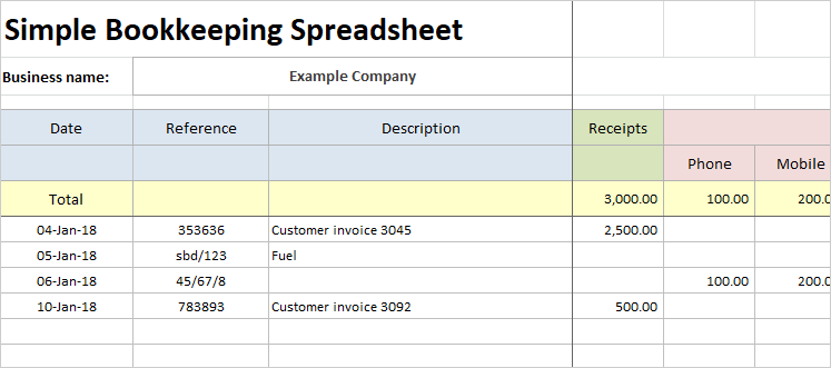 Detail Basic Spreadsheet Template Nomer 47