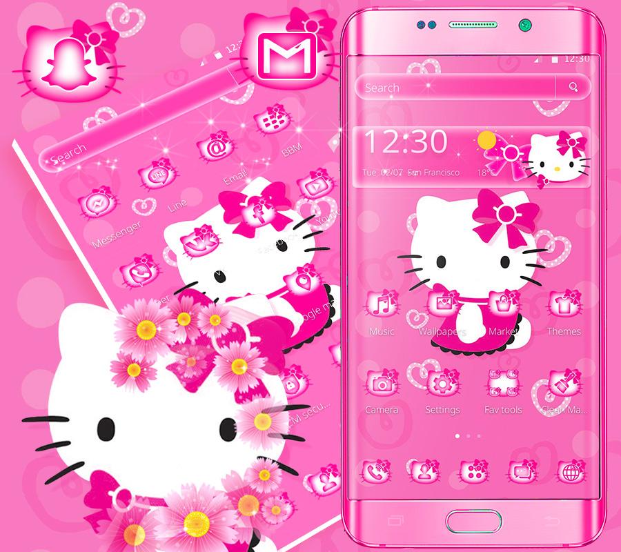 Detail Bbm Theme Hello Kitty Nomer 22