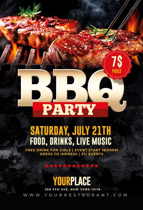 Bbq Party Flyer Template Free - KibrisPDR