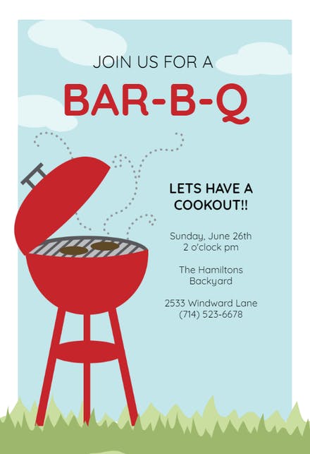 Detail Bbq Party Flyer Template Free Nomer 10