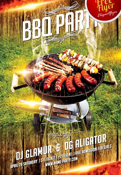 Detail Bbq Party Flyer Template Free Nomer 11