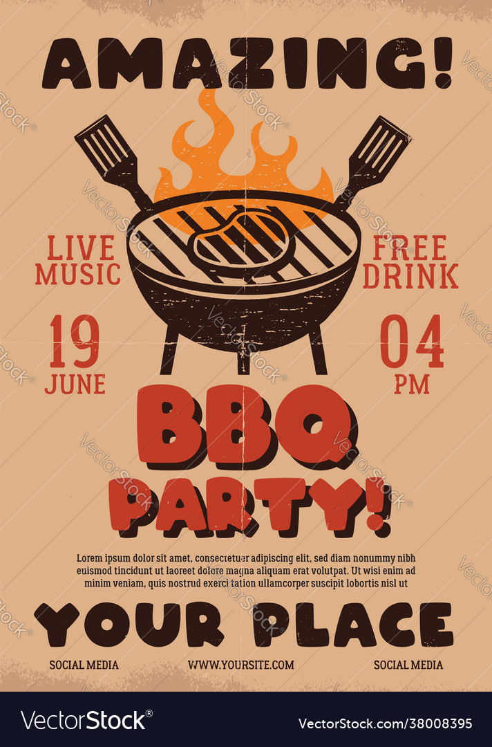 Detail Bbq Party Flyer Template Free Nomer 17