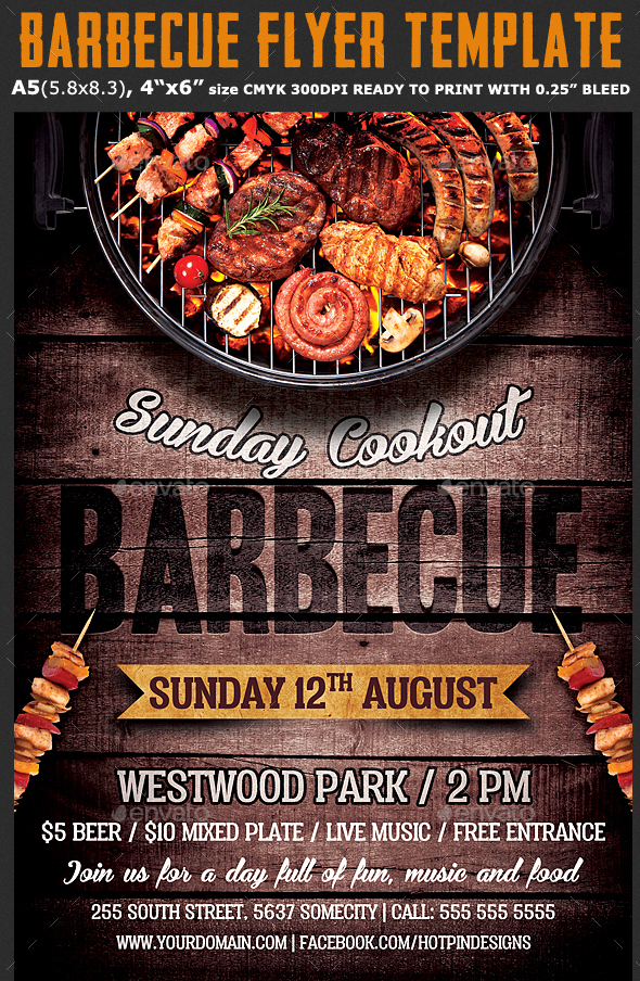 Detail Bbq Party Flyer Template Free Nomer 20