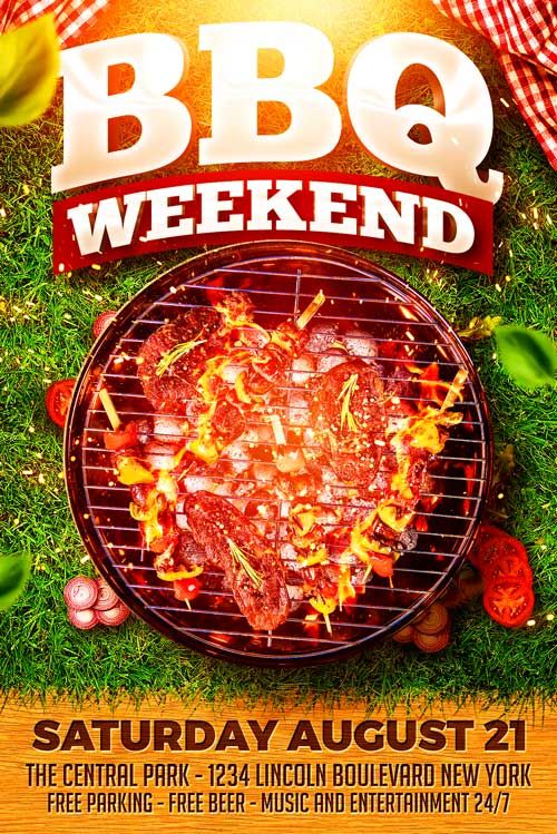 Detail Bbq Party Flyer Template Free Nomer 28