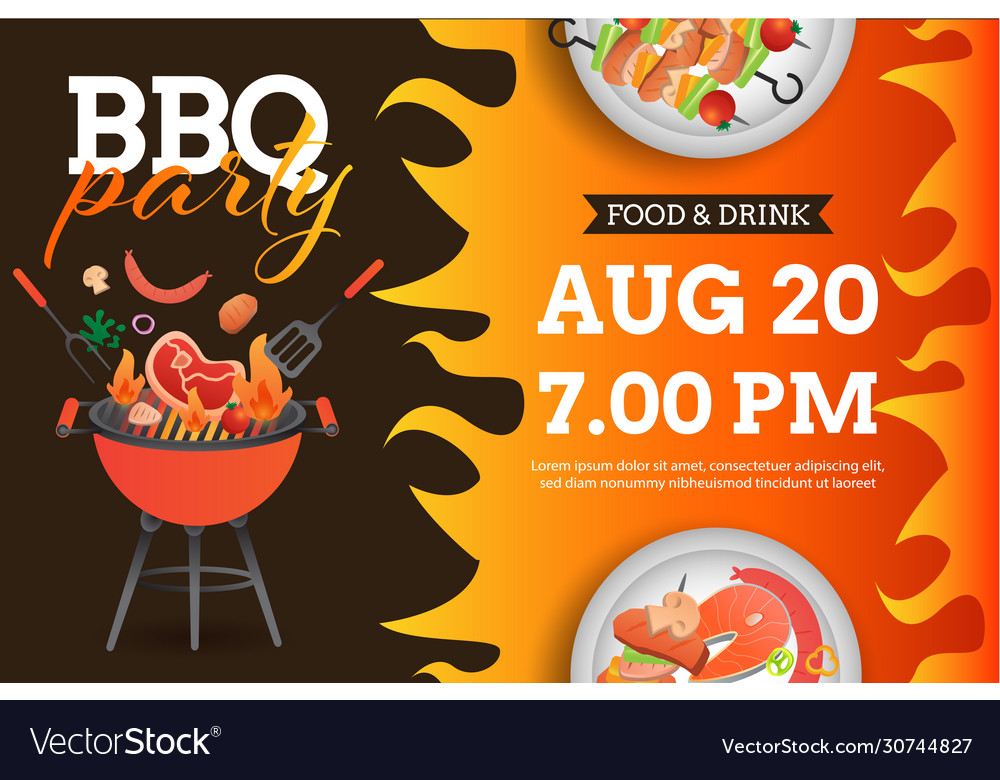 Detail Bbq Party Flyer Template Free Nomer 31