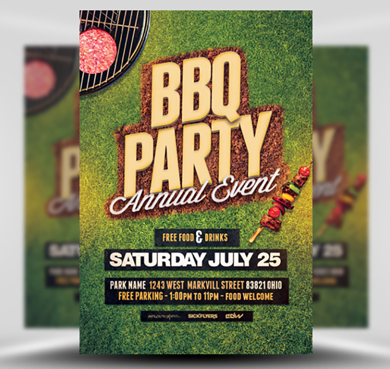 Detail Bbq Party Flyer Template Free Nomer 33