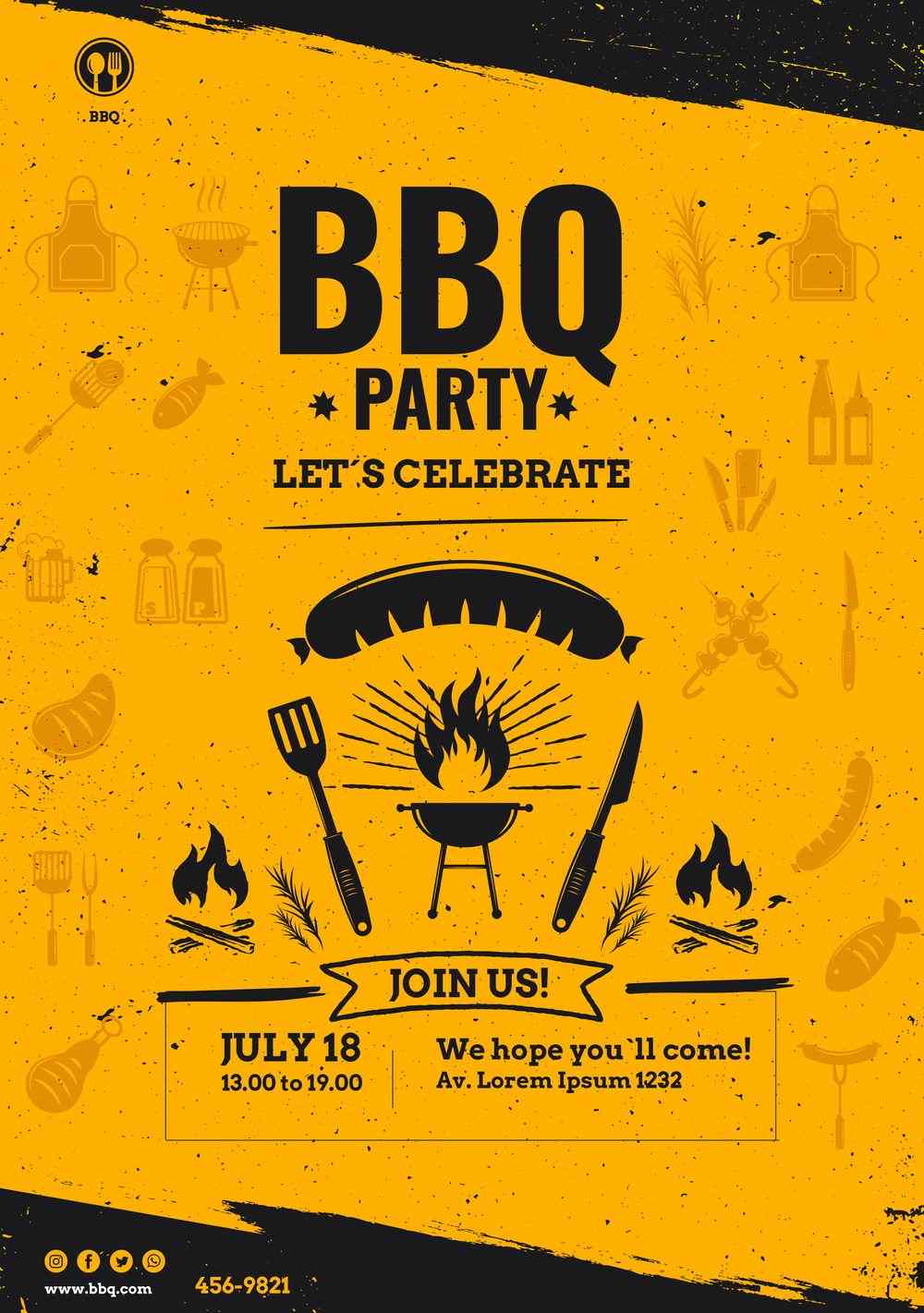 Detail Bbq Party Flyer Template Free Nomer 35