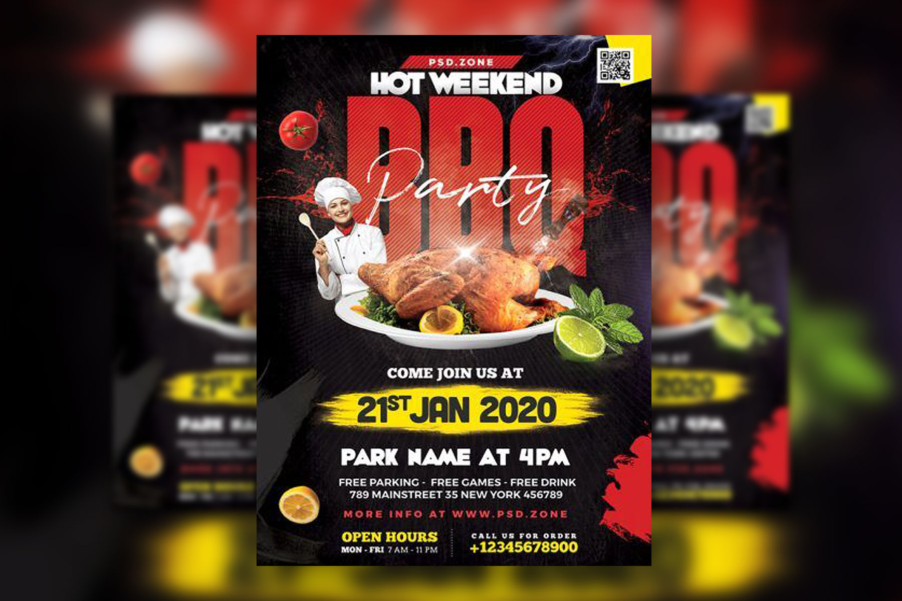 Detail Bbq Party Flyer Template Free Nomer 36