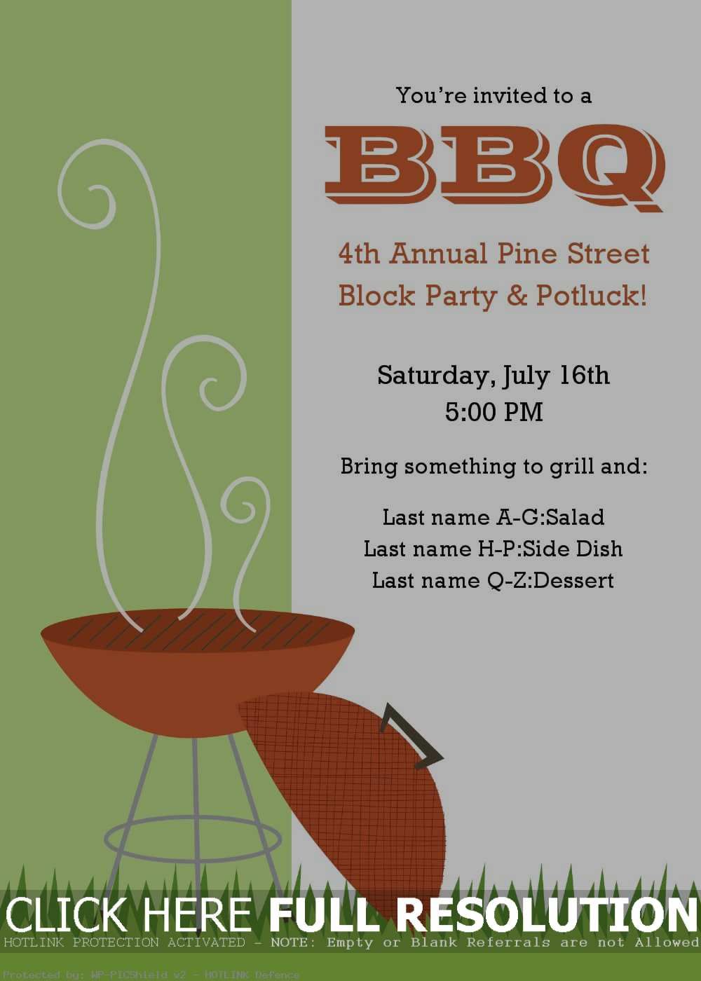 Detail Bbq Party Flyer Template Free Nomer 40