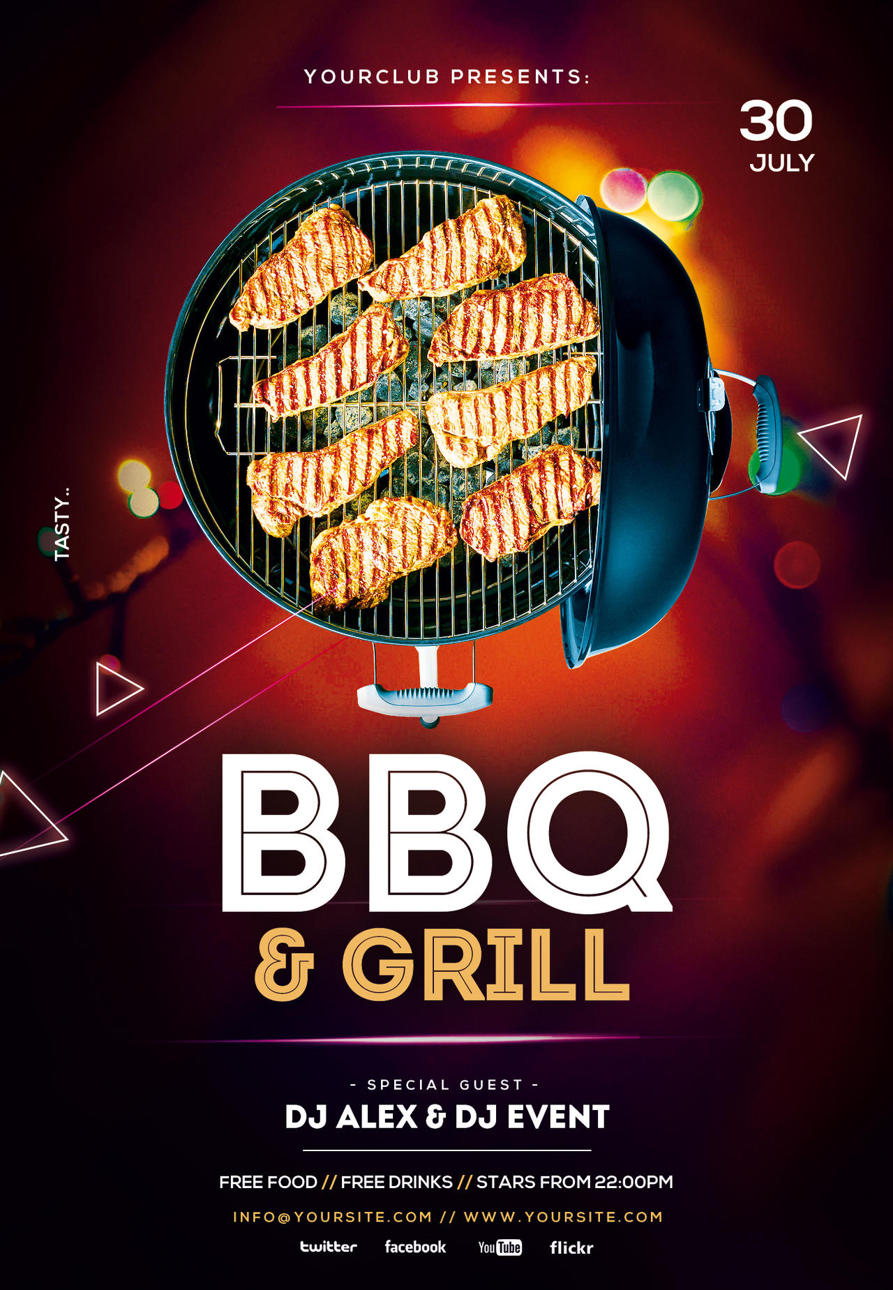 Detail Bbq Party Flyer Template Free Nomer 41