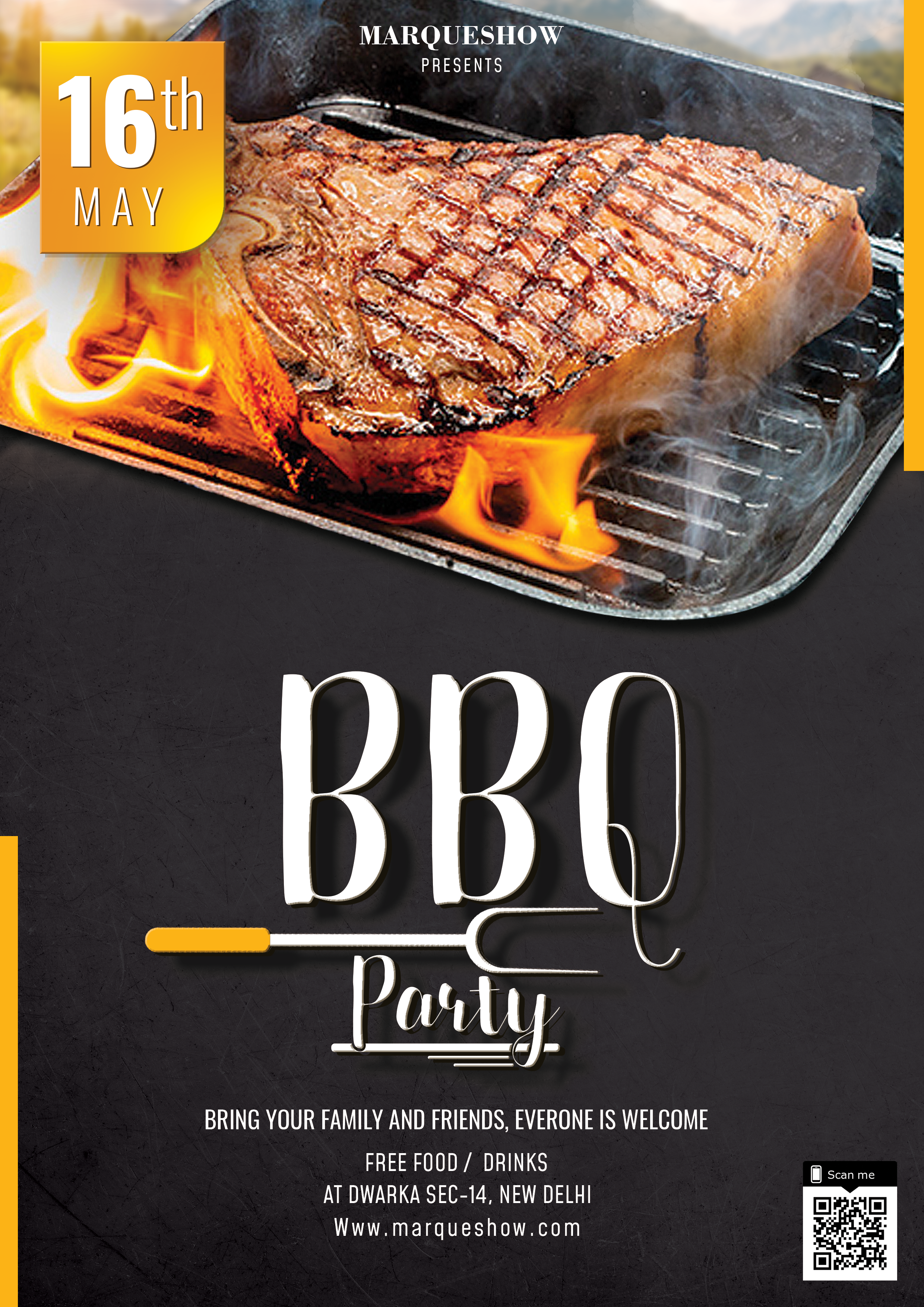 Detail Bbq Party Flyer Template Free Nomer 43