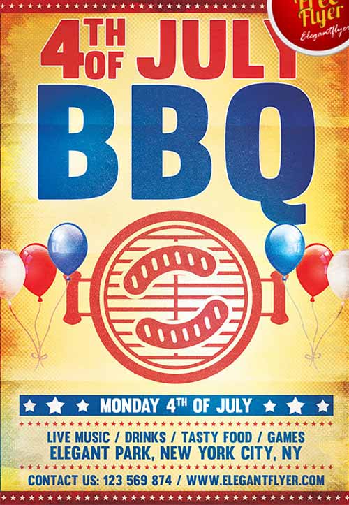 Detail Bbq Party Flyer Template Free Nomer 44