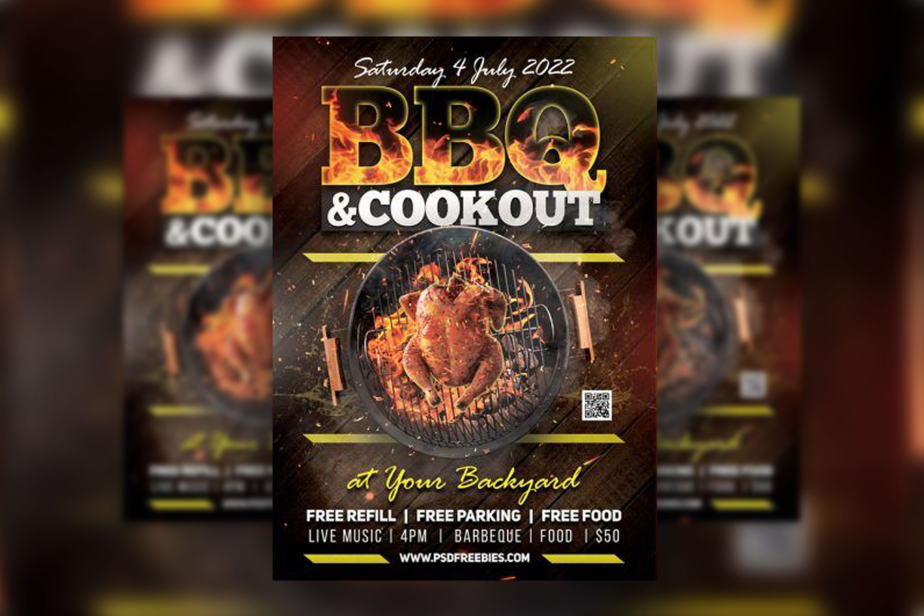 Detail Bbq Party Flyer Template Free Nomer 48