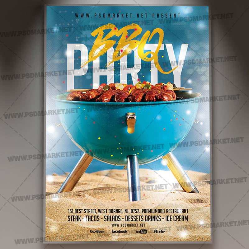 Detail Bbq Party Flyer Template Free Nomer 54