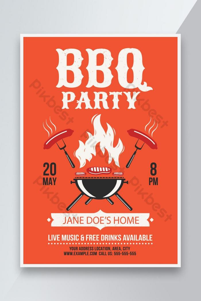 Detail Bbq Party Flyer Template Free Nomer 8