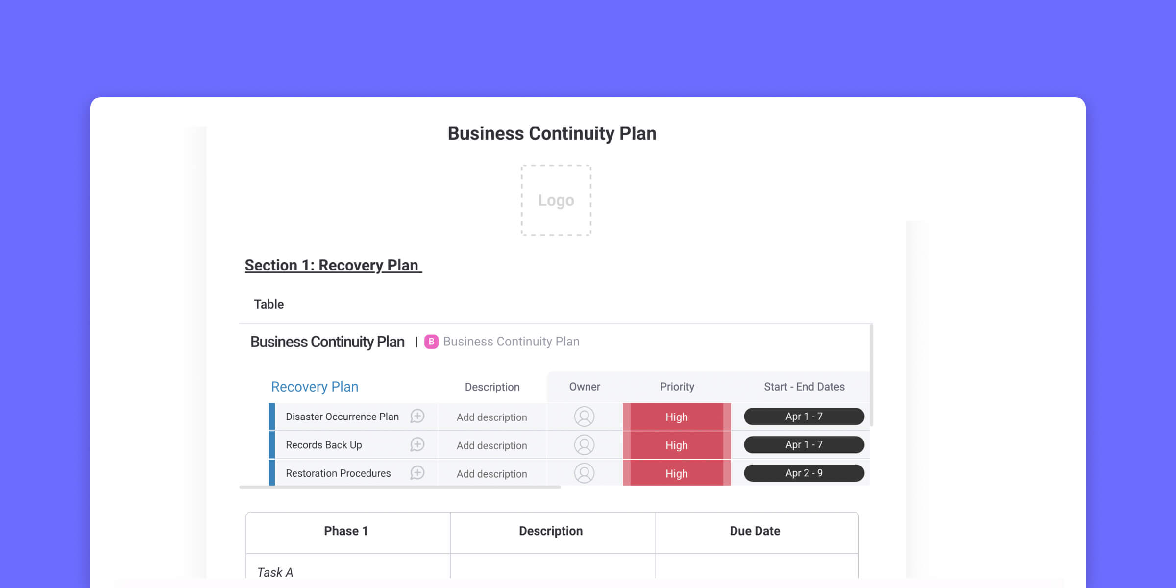 Detail Bcp Dr Plan Template Nomer 24