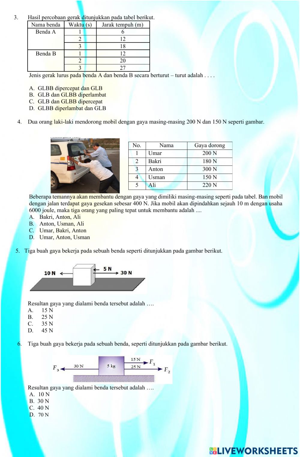 Detail Beberapa Gaya Bekerja Pada Sebuah Benda Seperti Gambar Berikut Nomer 48