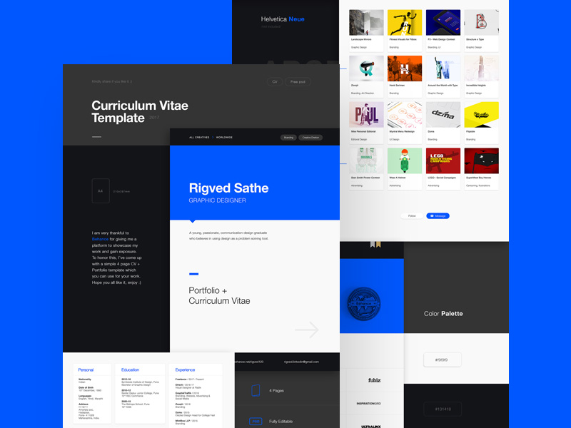 Detail Behance Portfolio Template Nomer 14