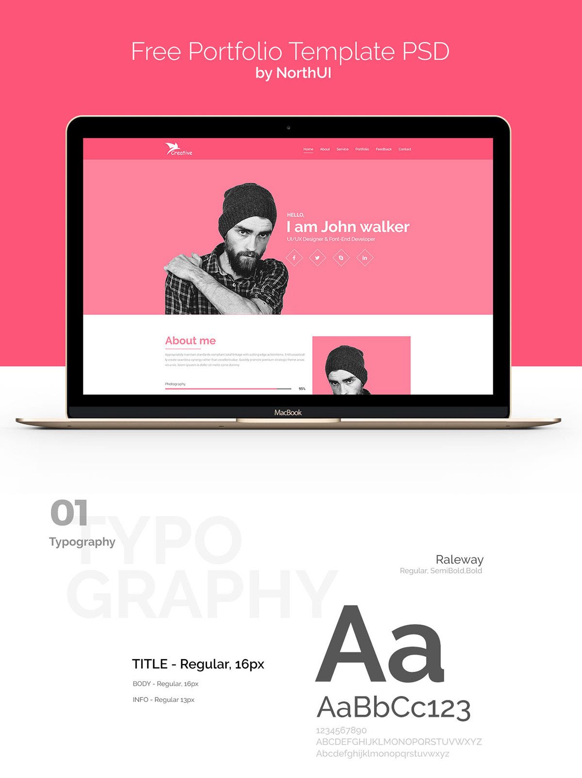 Detail Behance Portfolio Template Nomer 3