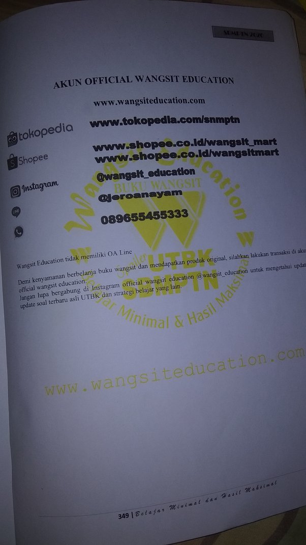 Detail Beli Buku Wangsit 2020 Nomer 35