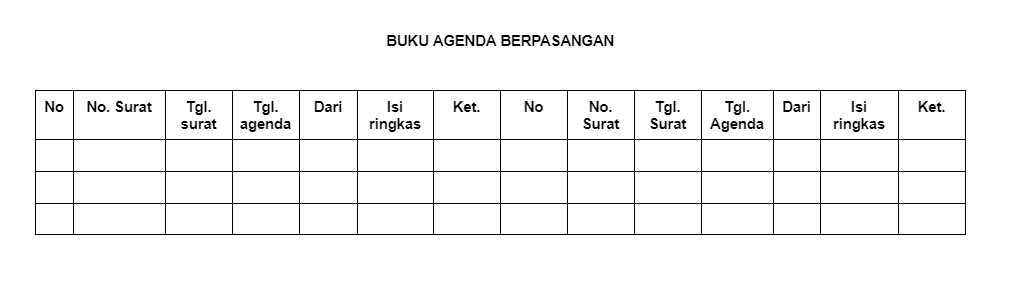 Detail Bentuk Buku Agenda Tunggal Nomer 41