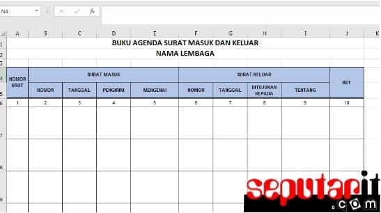 Detail Bentuk Buku Agenda Tunggal Nomer 50