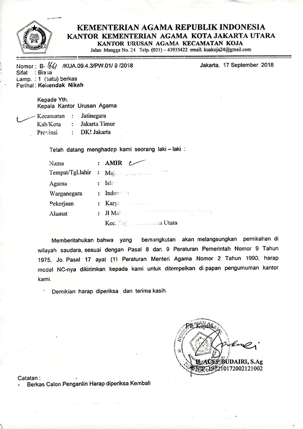 Berapa Lama Mengurus Surat Nikah - KibrisPDR