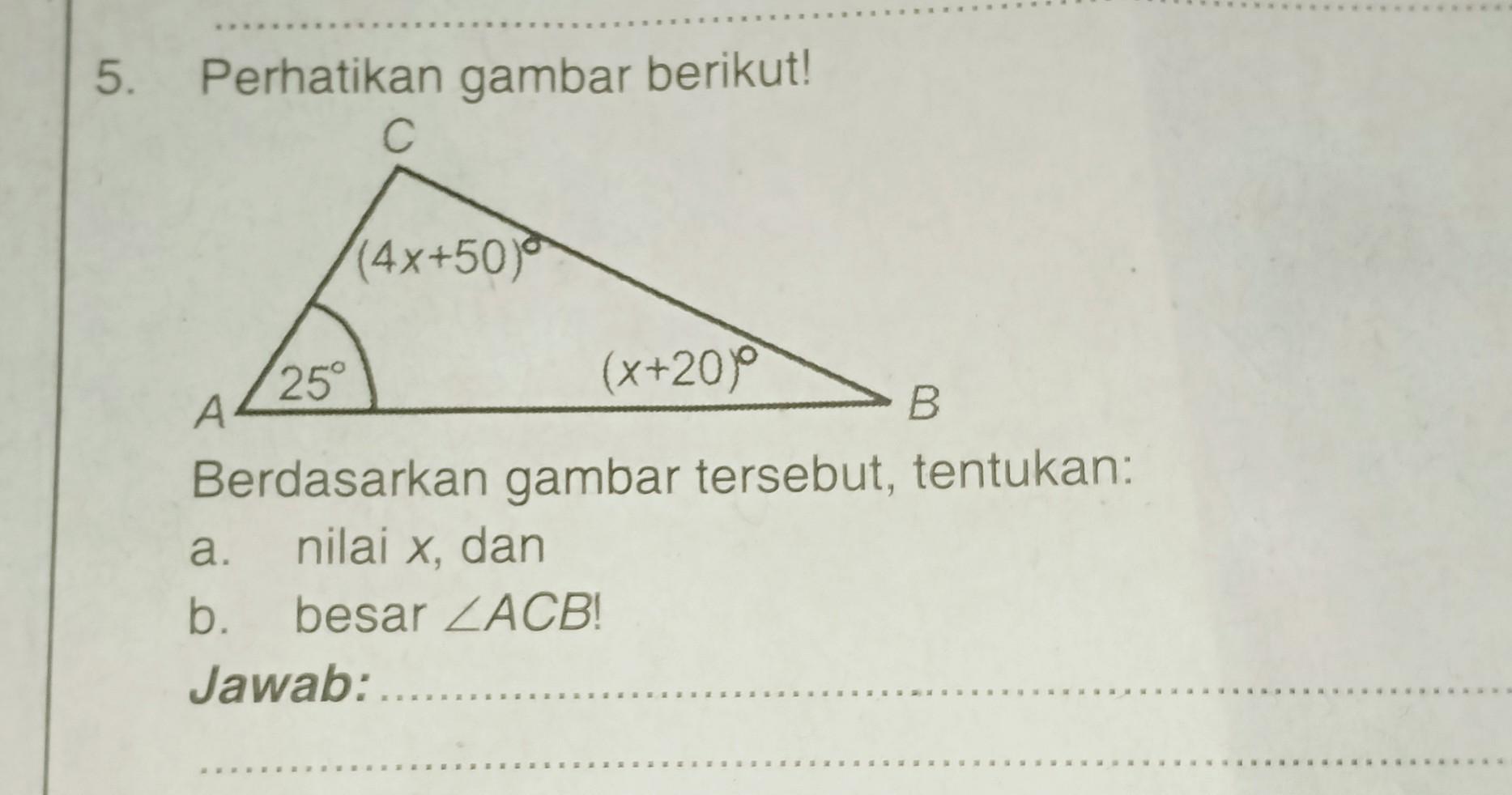 Detail Berdasarkan Gambar Berikut Nilai X Adalah Nomer 42