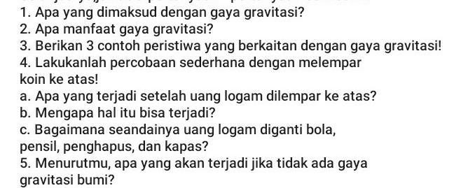 Detail Berikan 3 Contoh Peristiwa Yang Berkaitan Dengan Gaya Gravitasi Nomer 30