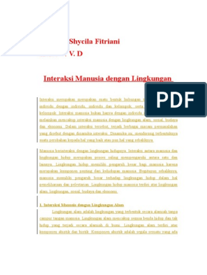 Detail Berikan Contoh Interaksi Manusia Yang Menyesuaikan Diri Dengan Alam Nomer 21