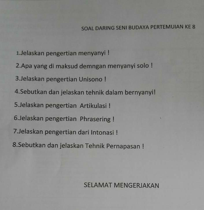 Detail Bernyanyi Solo Adalah Nomer 49