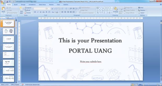 Detail Beryl Free Powerpoint Template Nomer 11