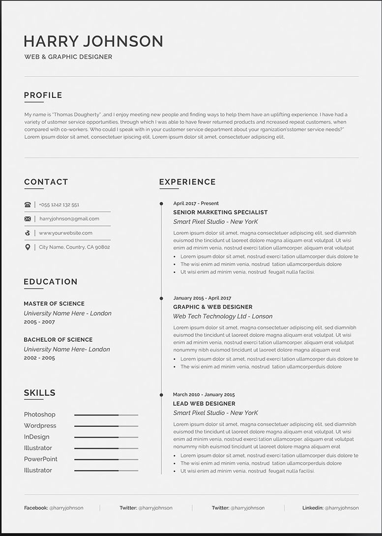 Detail Best Cv Template Word Nomer 7