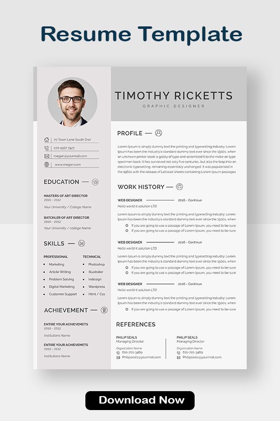 Detail Best Cv Template Word Nomer 9