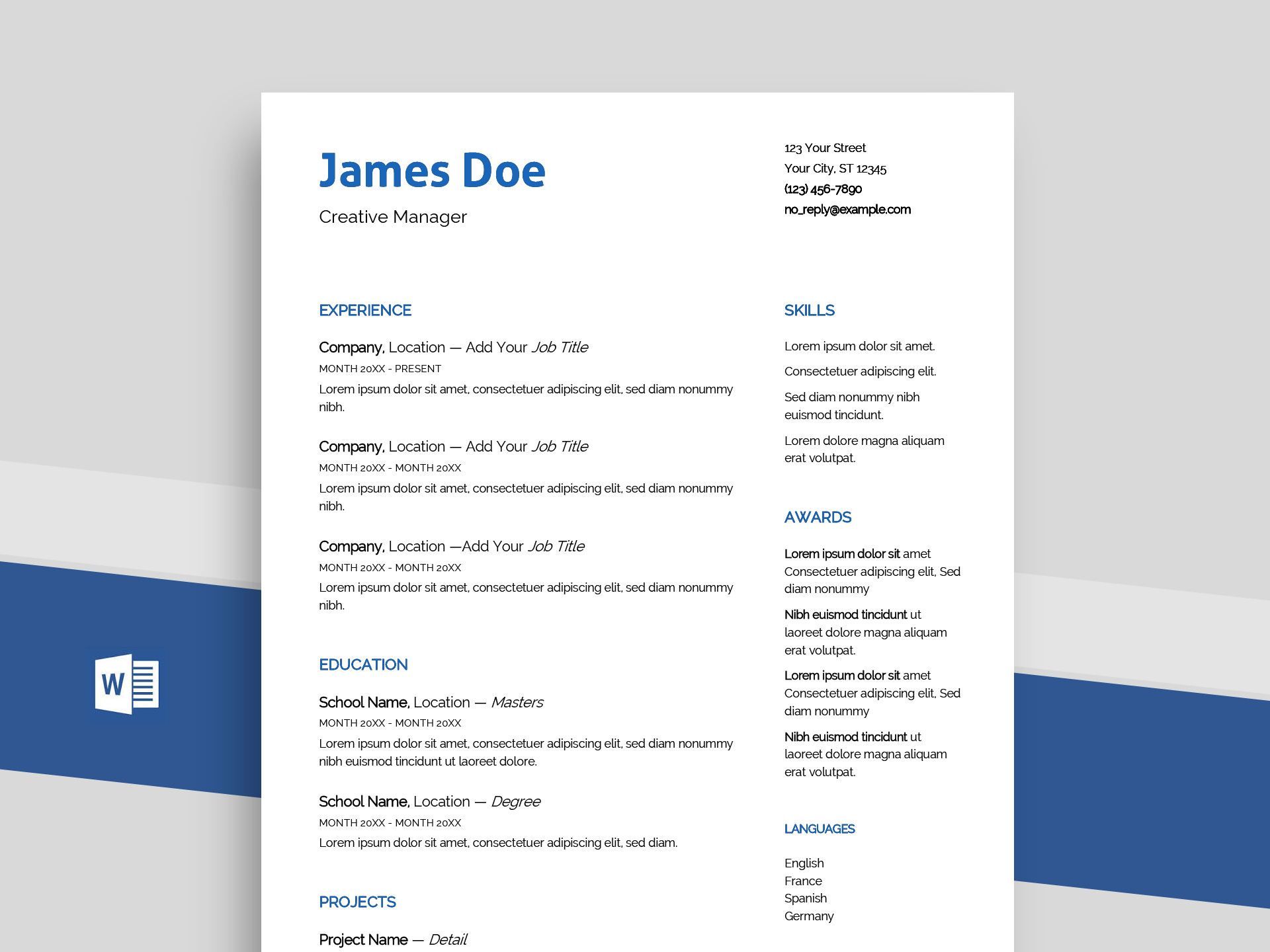 Detail Best Cv Template Word Nomer 15