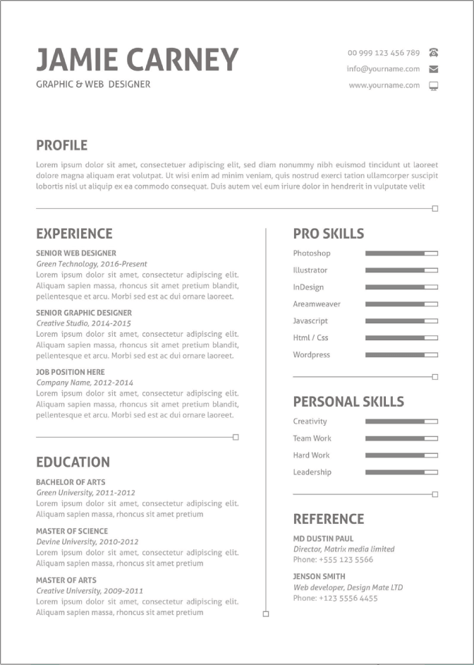 Detail Best Cv Template Word Nomer 20