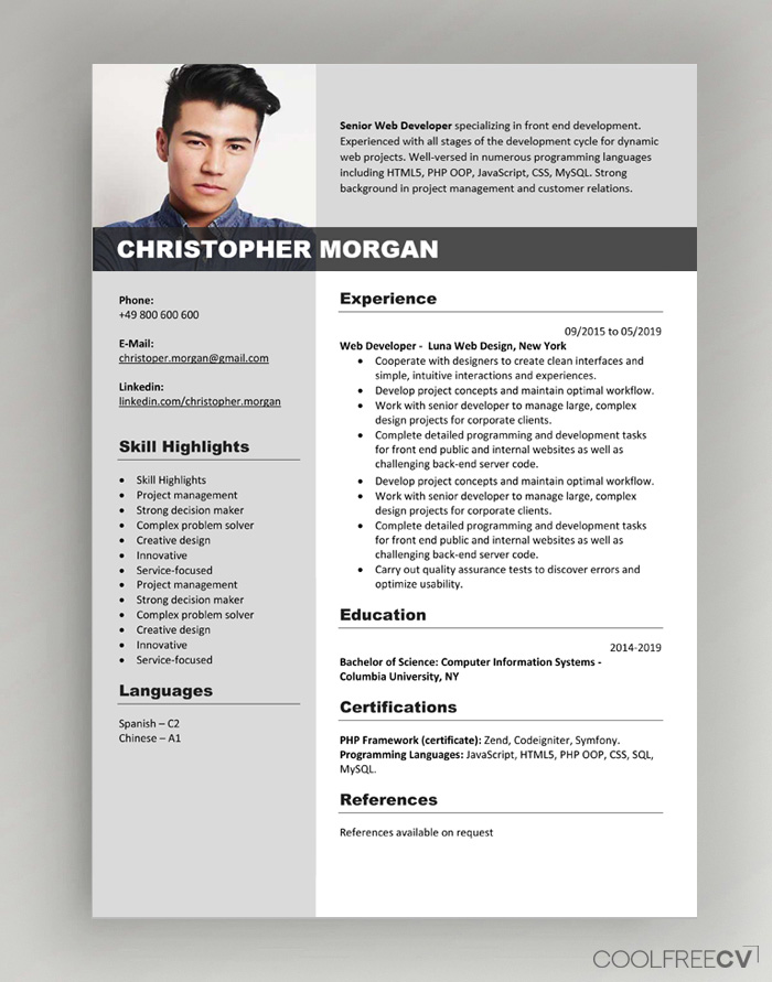 Detail Best Cv Template Word Nomer 22