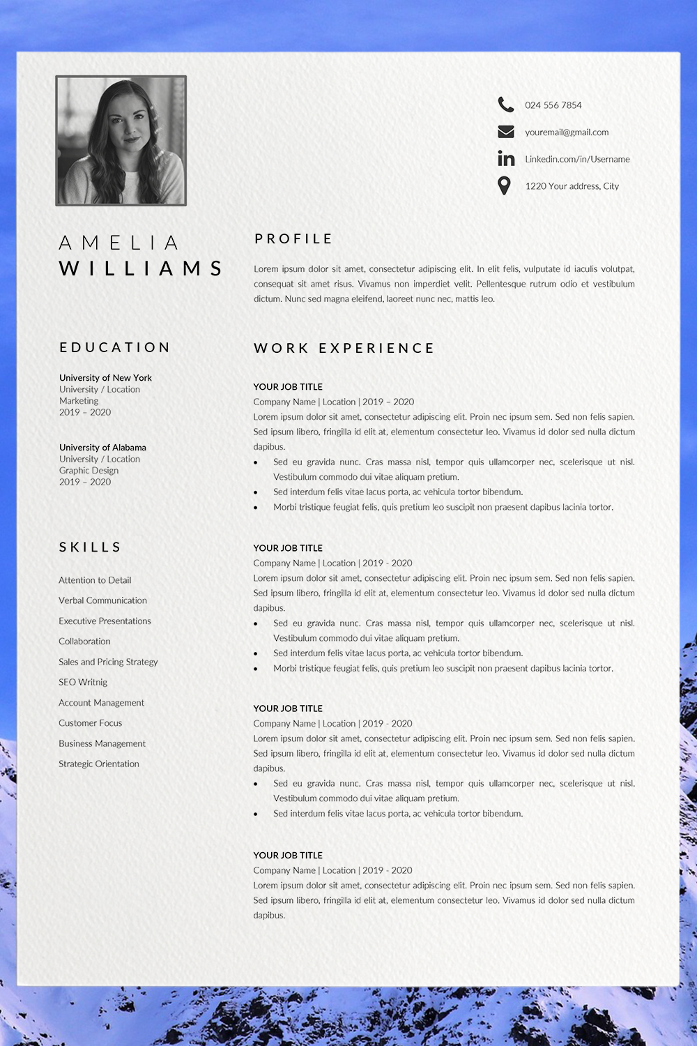 Detail Best Cv Template Word Nomer 26