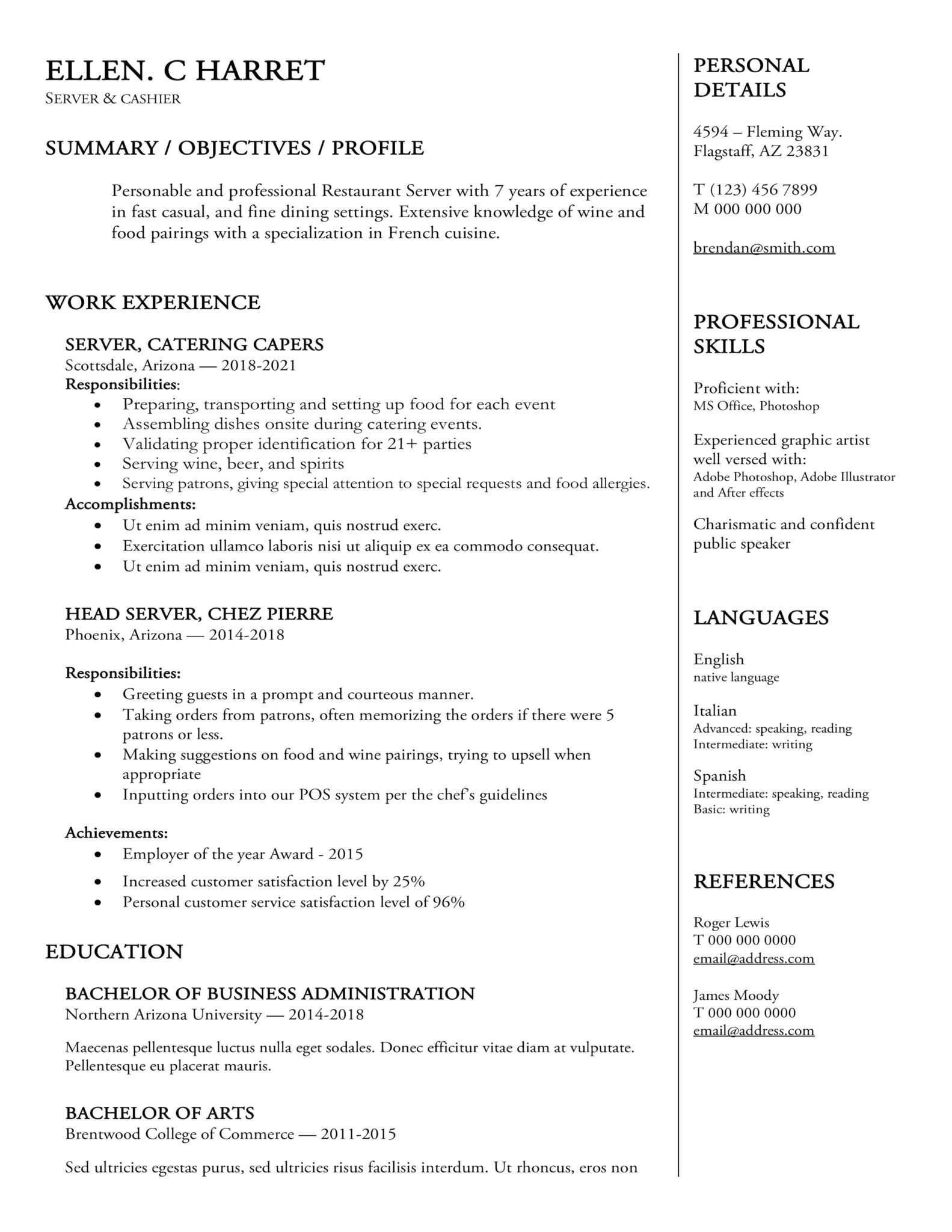 Detail Best Cv Template Word Nomer 37